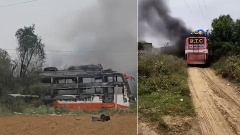 2 dead, 10 injured as bus catches fire after touching live wire in Jaipur