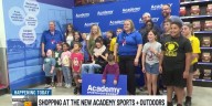 Children selected to participate in a Mishawaka shopping spree with ND wide receiver Jaden Greathouse