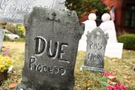 Washington Halloween displays show scariest thing for Democrats is Trump