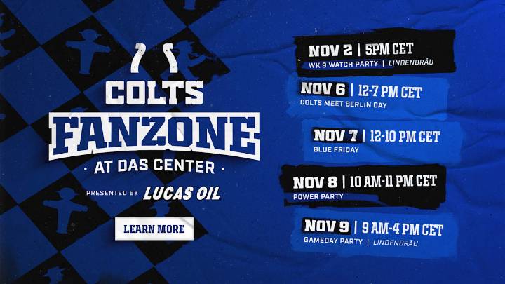 Colts bringen Football-Fieber nach Berlin: FanZone-Programm und Events zur NFL Game Week stehen fest