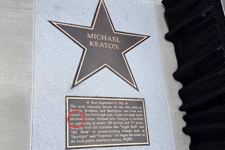 Michael Keaton’s Name Is Spelled Wrong on His Walk of Fame Star