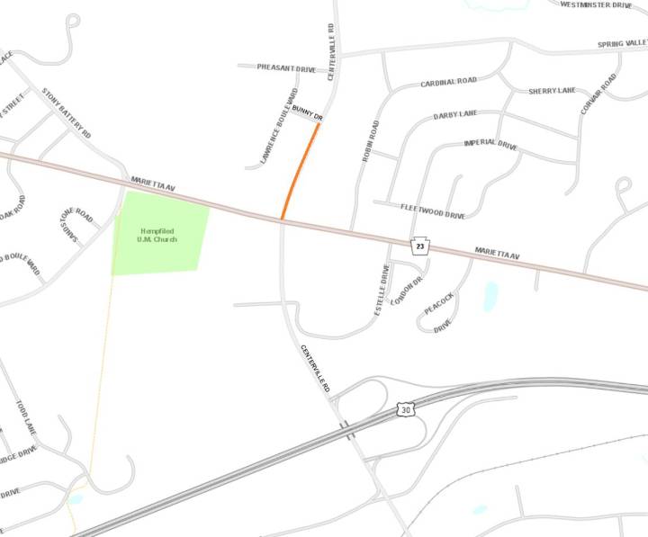 Pavement repair set for Friday on Centerville Road in Lancaster County: PennDOT