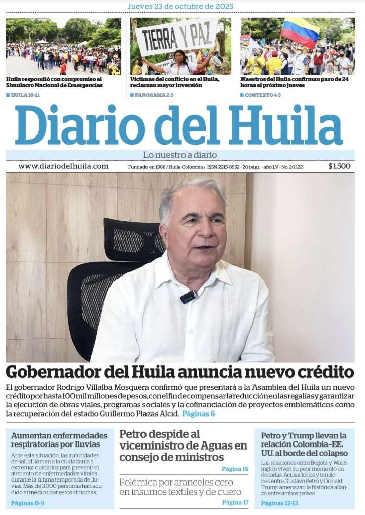 Diario del Huila 23 de octubre de 2025