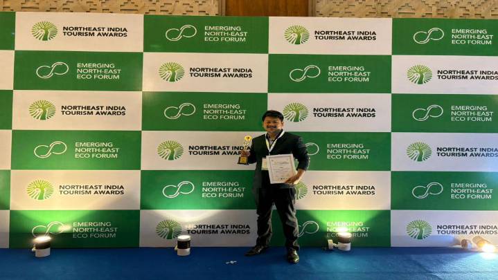 Mark Pantora M. Sangma receives ‘Best Offbeat Travel Experience Award’ at Northeast India Tourism Awards 2025