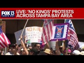 'No Kings' protests across Tampa Bay on Saturday