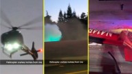 Tres personas en estado crítico tras caída de helicóptero médico en autopista: Video registró el accidente