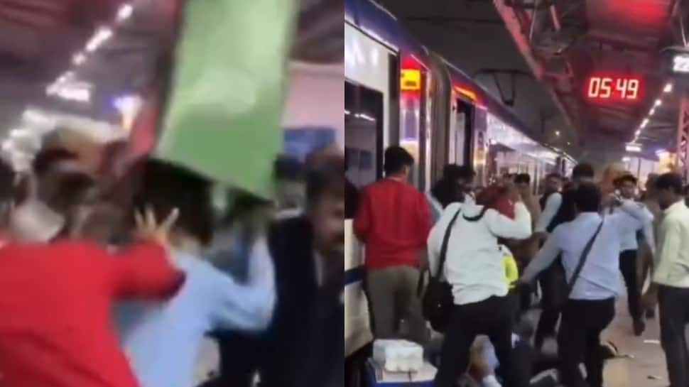'After Battle Of Baghpat...': Train Staff Turn Nizamuddin Railway Station Into WWE Ring With Belts And Flying Dustbins