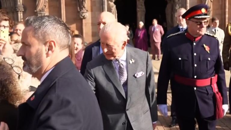 King heckled over Prince Andrew and Jeffrey Epstein during visit
