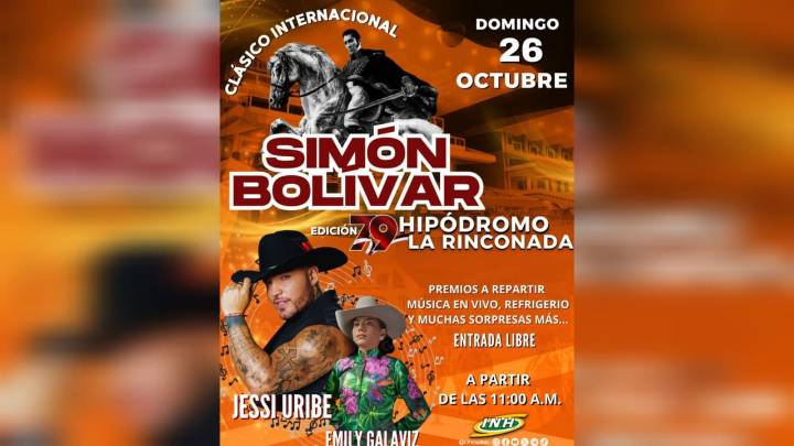 Este domingo 26 de octubre se realizará el magno evento de la hípica: Clásico Internacional Simón Bolívar