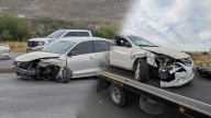 Encontronazo termina en volcadura en la Sacramento; un herido