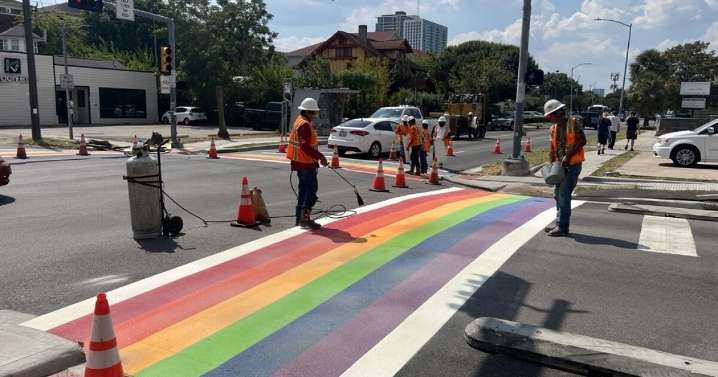 Conservative leaders call for removal of Montrose rainbow crosswalks, days after they were reinstated