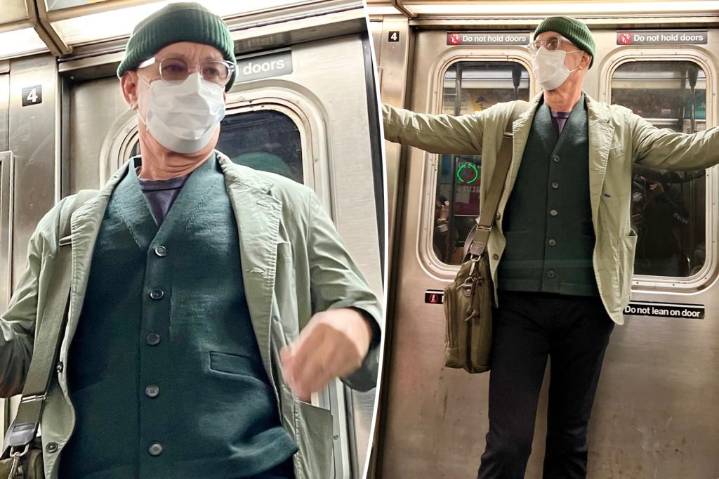 Oscar winner Tom Hanks rides NYC subway completely incognito