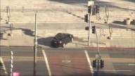 Several streets closed after car crashes outside LA City Hall steps