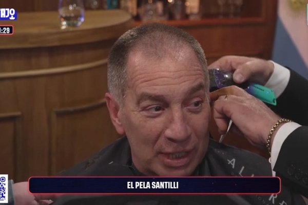 El paupérrimo show de Santilli: fue a pelarse en vivo pero no se animó a la calva y explotaron las redes