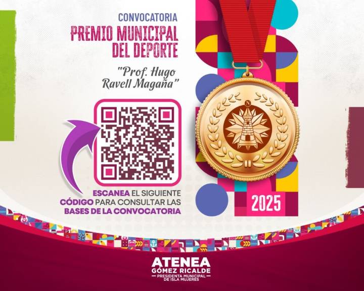 Continúa abierta la convocatoria para el Premio Municipal del Deporte “Profesor Hugo Ravell Magaña” en Isla Mujeres