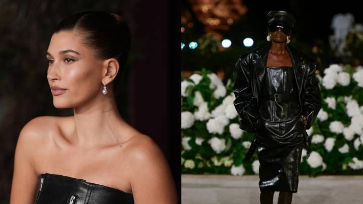 Hailey Bieber Channels Saint Laurent’s Provocative Femininity