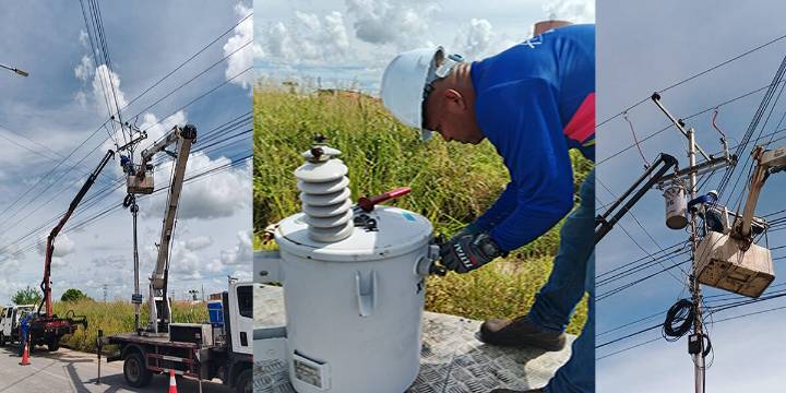 Sustituyen transformador de 15 KVA en Los Samanes