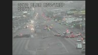 Pedestrian hospitalized after crash in southeast Las Vegas valley