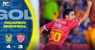 ¡GOOL DE MONREAL! El Necaxa asusta a Tigres con una gran definición en el Volcán (VIDEO)