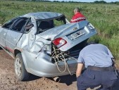 CORRIENTES: Volcó Un Automóvil En Una Ruta Enripiada Del Interior
