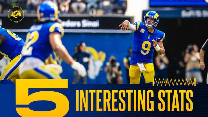 5 interesting stats that define the Rams' 5-2 start to the 2025 season: All-around defensive success, Matthew Stafford's big plays