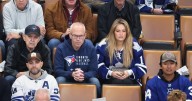 Maple Leafs fans cheer on the Blue Jays
