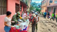 Cocina móvil en Tamazunchale: Defensa proporciona alimentos a damnificados de SLP