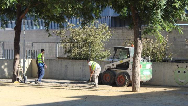 Las Cabezas ultima la mejora del patio de Infantil del CEIP San Juan Bautista