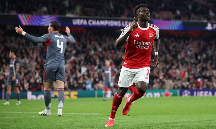 Arsenal 2-0 Olympiacos: Bukayo Saka settles nervy Champions League win