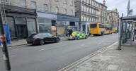 Edinburgh emergency services at scene as 'person hit by bus' on busy road