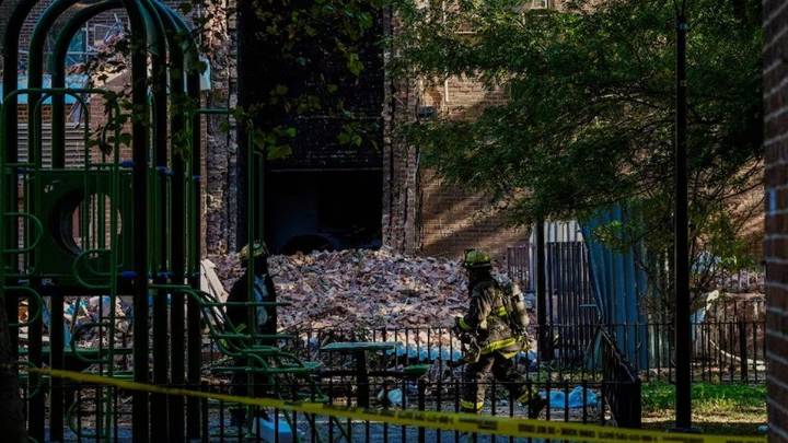 Se derrumbó parte de un edificio en Nueva York tras una explosión