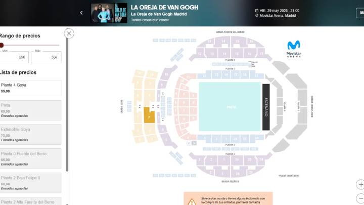 Estos son los precios de las entradas para La Oreja de Van Gogh: de 55 a 290 euros