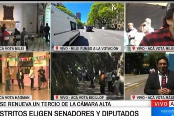 En plena votación de Milei, un fanático libertario se puso violento y agredió a un periodista en vivo