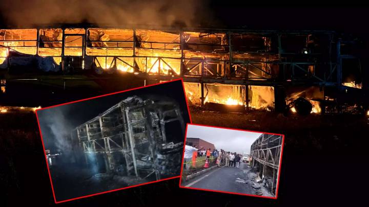 Hyderabad-Bengaluru Bus Tragedy: 20 Passengers Burnt Alive in Minutes, Andhra CM Naidu Orders Probe