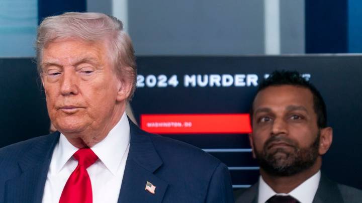 Watch live: Trump press conference with FBI Director Patel
