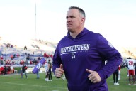 Pat Fitzgerald makes first public appearance at Northwestern since his 2023 firing