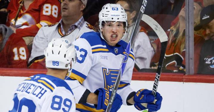 Mourning a friend, Jake Neighbours leads Blues in goals