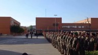 El Rey pasa revista a un batallón de la Academia de Logística del Ejército