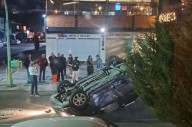 Pachuca: Se vuelca auto en la colonia Periodistas
