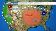 Rainy out West and dry in Midwest-