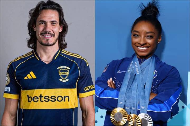 El especial regalo de Cavani a Simone Biles durante su encuentro en Buenos Aires