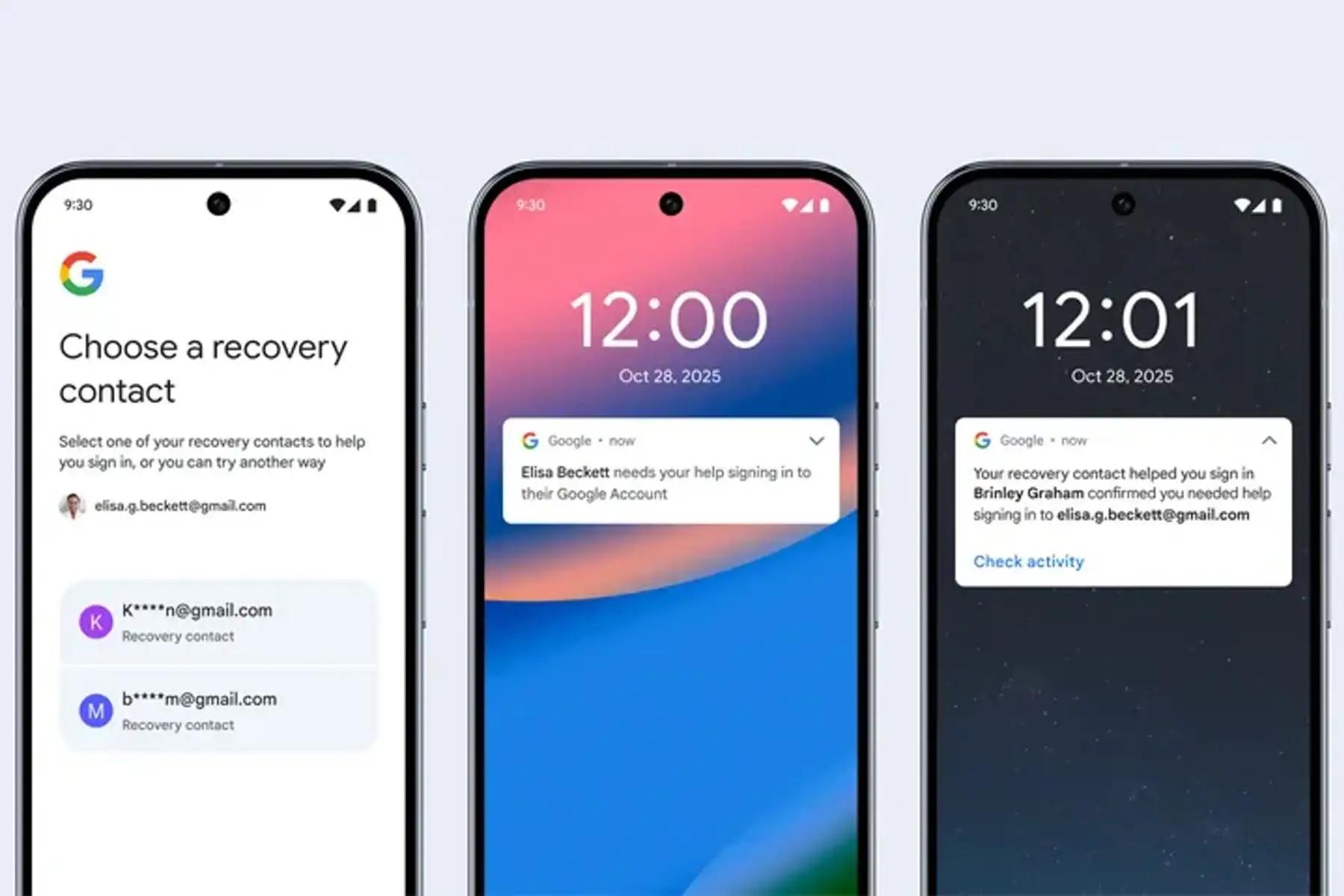 Sigue estos pasos para elegir un contacto que te ayude a recuperar tu cuenta de Google