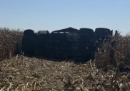 Fatal Crash in Knox County, Semi Overturns in Cornfield