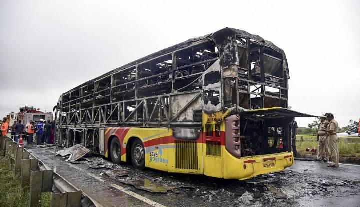 Telangana Authorities crack down on private buses post Kurnool bus accident