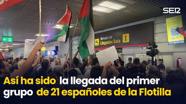 VÍDEO | Así ha sido la llegada a España del primer grupo de 21 españoles de la Flotilla detenidos por Israel