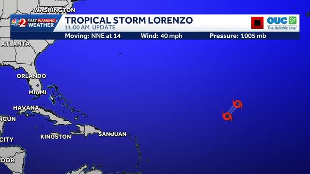NHC: Tropical Storm Lorenzo losing steam, forecast to dissipate