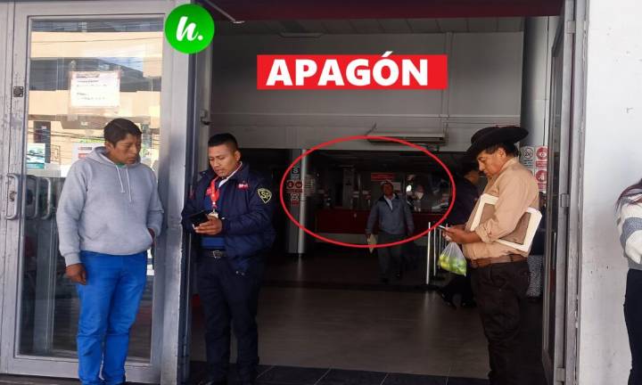 Apagón deja sin servicio al banco de la nación