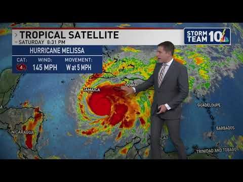 Storm Team 10 tracks Hurricane Melissa as it strengthens to Category 4