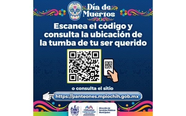 Podrán ubicar tumbas de seres queridos con QR