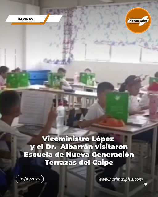 Viceministro López y el Dr.  Albarrán visitaron Escuela de Nueva Generación Terrazas del Caipe